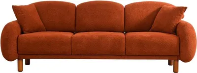 Produktbild von Polstersofa Orange Dreisitzer Sofa 3 Sitzer Stoffsofa Couch Moderne