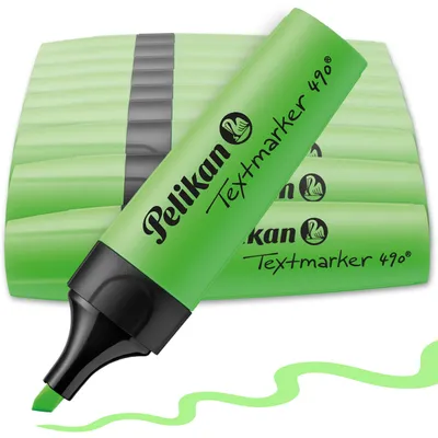Obrázek produktu pro Pelikan 490 Textmarker, 1 kusů, Zelená, Zelená, Polypropylen (PP)