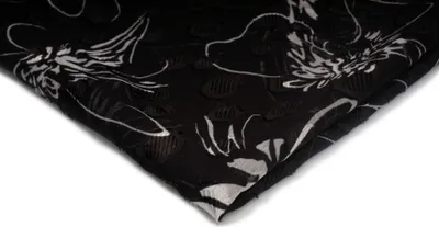 Obrázek produktu pro Šifon s potiskem, vzor 11, černý 50 x 150 cm