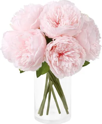 Produktbild von 10 künstliche Pfingstrose Blumen Kunstblumen Pfingstrosen Party Braut Hochzeitsblumenstrauß, Familie Büro Tisch Dekoration