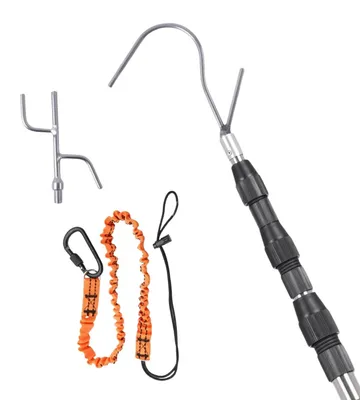 Image de Hameçonnage télescopique BeGrit - Tige d'amarrage extensible, longueur de 90 cm à 250 cm
