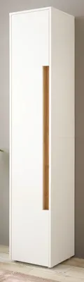 Produktbild von Bad Hochschrank "Center" weiß und Eiche Badschrank 34 x 200 cm