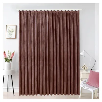 Produktbild von Verdunkelungsvorhang mit Haken, Samt, Altrosa, 290 x 245 cm