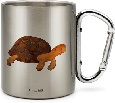 Produktbild von Mr. & Mrs. Panda Teetasse Schildkröte Marschieren - Transparent - Geschenk, Thermobecher Edelstahl, Schildkröten, Meer, Trinkbecher, Kaffeebecher, Neustart, Motivation