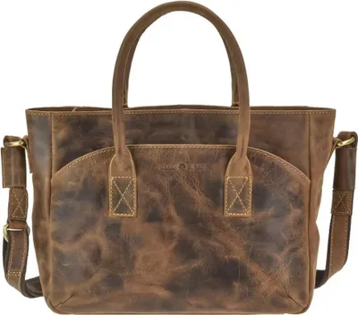 Obrázok produktu pre Greenburry taška cez rameno kožená 36x23cm shopper kabelka dámska starožitná hnedá