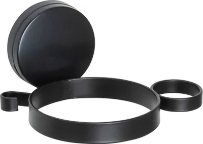 Produktbild von WENKO Static-Loc® Plus Haartrocknerhalter Pavia Schwarz ohne Bohren Wand Badezimmer Fön