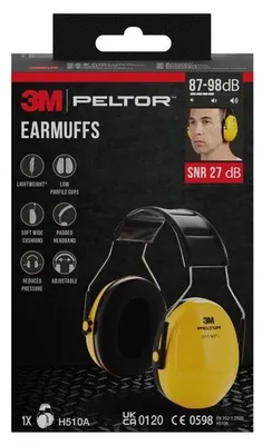 Immagine prodotto di 3M H510A-1 Cuffie antirumore 3M Peltor Optime H510AC, giallo/nero