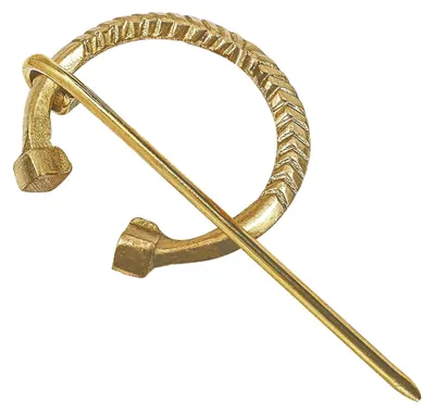 Produktbild von mittelalterliche Fibel aus Messing für Hemden und Wadenwickel