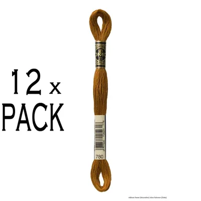 Produktbild von 12x DMC Stickgarn Mouline Special 117mc -780, 6-fädig, 8 m
