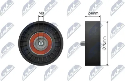 Produktbild von NTY RNK-CH-057 Spannrolle Keilrippenriemen 70mm für MITSUBISHI Outlander II SUV (CWW) für JEEP COMPASS (MK49)