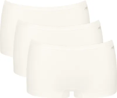 Produktbild von sloggi Damen Retro Pants 3-Pack GO Daily Baumwolle Short - SILK WHITE - Größe XL