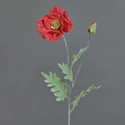 Produktbild von artplants.de Künstliche Mohnblume, rot, 70cm - Kunstblume