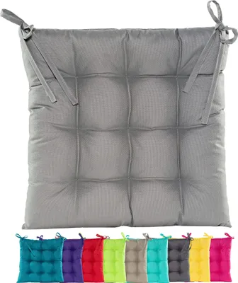 Produktbild von JACK Outdoor Stuhlkissen 38x38cm Lounge Kissen Auflage Wasserfest Sitzkissen Garten Lotus Effekt, Farbe:Grau