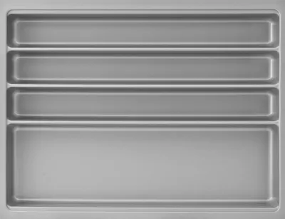 Produktbild von Agoform Besteckeinsatz Scoop II Set 474x616x59mm, mit Trenner Kunststoff silber