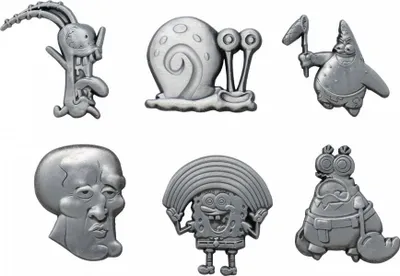 Zdjęcie produktu dla Zestaw przypinek kolekcjonerskich SpongeBob Squarepants - Characters (6 szt.)