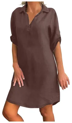 Immagine prodotto di Camicia-abito da donna per l'estate, con maniche corte