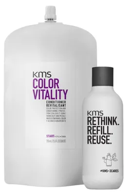 Produktbild von KMS Colorvitality Conditioner Pouch 750 ml + Nachfüllflasche