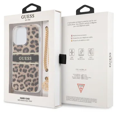Obrázek produktu pro Guess Leopard Gold Chain - pouzdro pro iPhone 13 Pro