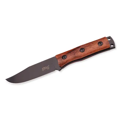 Produktbild von Herbertz Gürtelmesser Cocobolo Holz Griff, braune Stecklederscheide