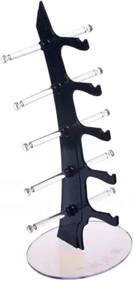 Produktbild von Displaybrillehalter für 5 Brillen - 35 x 16 cm - Schwarz
