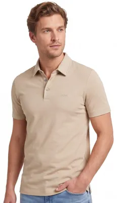 Produktbild von Poloshirt BOSS Black Jersey beige