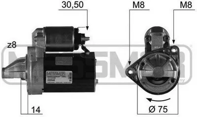 Produktbild von ERA 220348A Starter Anlasser 0,8kW für HYUNDAI i10 (PA) 12V