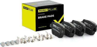 Produktbild von RIDEX PLUS 402B0316P Bremsbeläge Satz Hinten Bremsklötze für VW Golf VII Schrägheck (5G1, BQ1, BE1, BE2) GOLF VI (5K1) TOURAN (1T1, 1T2) für SKODA