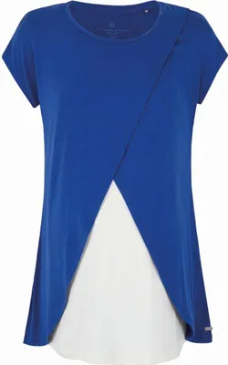 Immagine prodotto di Camicetta da allattamento blu con ombelico da donna viscosa-Spandex