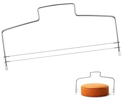 Taartsnijder mit zwei Linien, Edelstahl, 1 Stück