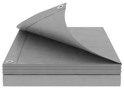 Obrázok produktu pre vidaXL Plachta s okami, svetlosivá, 6 x 8 m, 90 g/m², PE