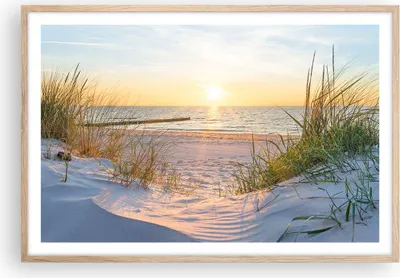 Produktbild von Gerahmtes Poster - Rahmen in heller Eiche - Düne Strand Meer - 91,5x61 cm - Wand Bild - Wanddeko - Wandbilder - Kunstposter - Wandposter - Bilderrahmen - Bilder - Kunstdruck - Wandbild P2NAA91x61-3989