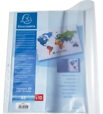 Immagine prodotto di Exacompta 5x tasche per opuscoli in PP a grana fine A3 piegato trasparente 6205E