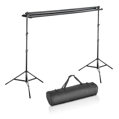 Immagine prodotto di Walimex pro 3-fold background system 145-290 cm di larghezza, supporto per fino a 3 tele in carta e tessuto, sfondo fotografico fino a 250 cm di altezza per fotografia, video e green screen