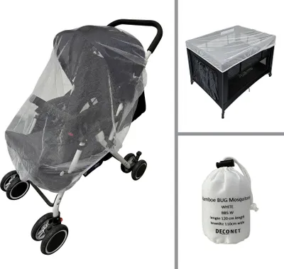 Image de Moustiquaire Buggy, lit de camping et lit d'enfant, BLANC 110x120cm
