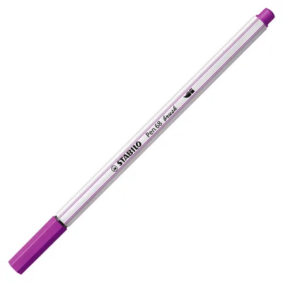 Immagine prodotto di Pennarello premium con punta a pennello per linee di larghezza variabile - STABILO Pen 68 brush - Penna singola - viola