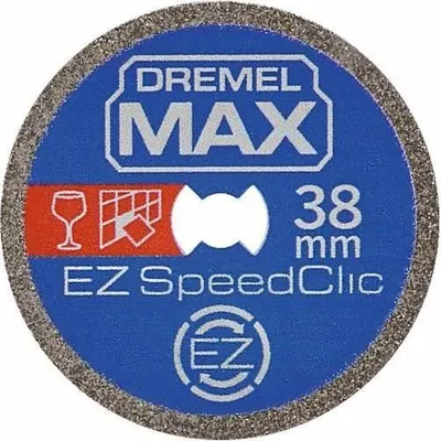 Obrázok produktu pre Vysoko výkonný diamantový rezný kotúč Dremel Max S545 EZ SpeedClic ø 38 mm na tvrdé materiály
