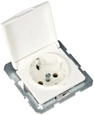 Zdjęcie produktu dla Hager 47511909, Typu F, Biały, Plastik, Termoplastyczny, 250 V, 16 A, 50 - 60
