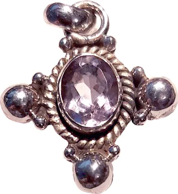 Produktbild von Silber Anhänger Amethyst Edelstein Farbe Lila 925 er Sterling Silber