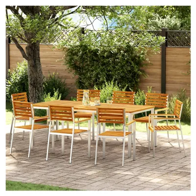 Produktbild von Stapelbare Gartenstühle 8 Stück 54,5x56x89 cm aus massivem Akazienholz