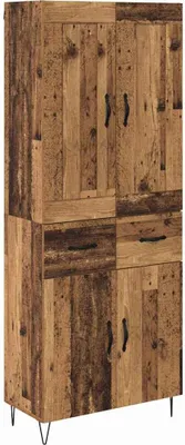 Zdjęcie produktu dla Highboard z szufladą Stare drewno 69,5 x 34 x 180 cm