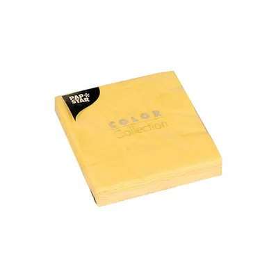Produktbild von PAPSTAR 14278 Servietten gelb 25,0 x 25,0 cm