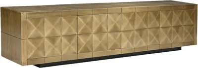 Produktbild von Casa Padrino Luxus TV Schrank Gold / Schwarz 220 x 40 x H. 50 cm - Wohnzimmer Sideboard mit 4 Türen - Wohnzimmer Möbel - Luxus Möbel - Luxus Einrichtung