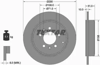 Produktbild von TEXTAR Bremsscheibe Artikel: 92112000