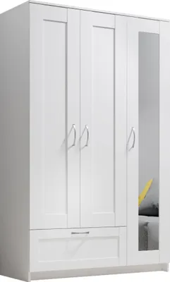 Produktbild von Kleiderschrank HARPER BODMIN BHT 117x191x50 cm weiß Drehtürenschrank