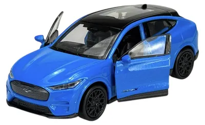 Produktbild von Welly 2023 Ford Mustang Mach-E Gt Blau 1:34 Die Cast Metall Modell im Kasten 43839
