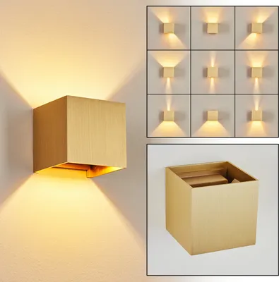 Produktbild von Vaccina »Vaccina« moderne Wandlampe aus Metall in Goldfarben