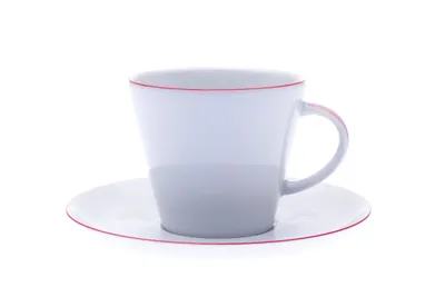 Obrázok produktu pre Thun 1794 Tom, šálka a podšálka, porcelán, 200 ml, červená linka, Thun