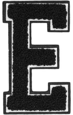 Produktbild von Aufnähbarer Buchstabe E, Schwarz, Einheitsgröße