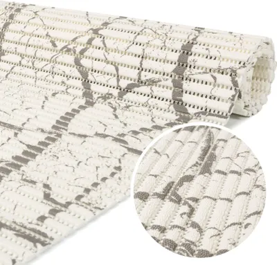 Produktbild von Badematte Anti-Rutsch-Matte für Bad Weichschaummatte Premium Marmor Badvorleger Grau-Weiß Breite 130 cm Länge 1500 cm