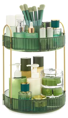 Produktbild von SONGMICS Make-up Organizer drehbar, rund, 2 Ebenen, anpassbar